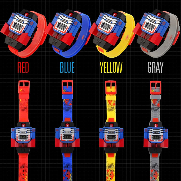 Reloj Transformer Robot - Juguete Retro Digital Infantil