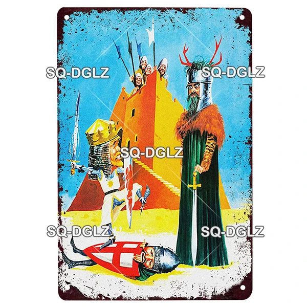 Letrero Metálico Vintage de Películas - Placa Decorativa Retro 20x30cm