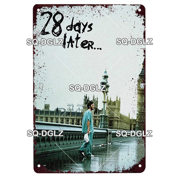 Letrero Metálico Vintage de Películas - Placa Decorativa Retro 20x30cm
