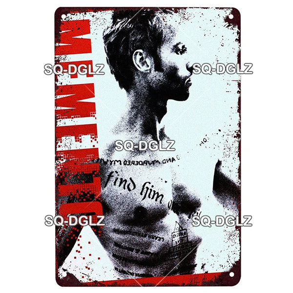 Letrero Metálico Vintage de Películas - Placa Decorativa Retro 20x30cm