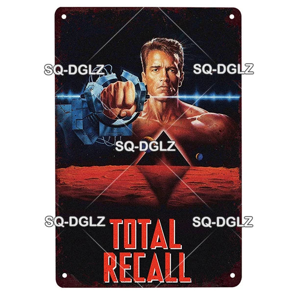 Letrero Metálico Vintage de Películas - Placa Decorativa Retro 20x30cm