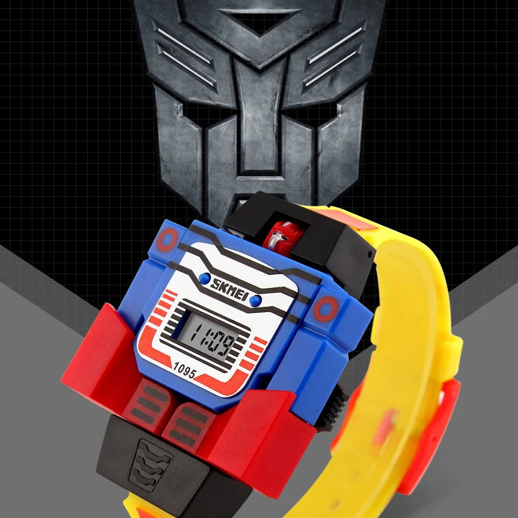 Reloj Transformer Robot - Juguete Retro Digital Infantil