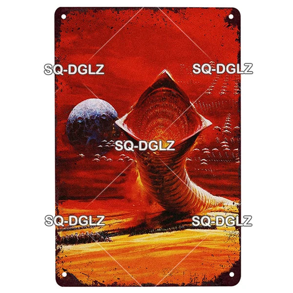 Letrero Metálico Vintage de Películas - Placa Decorativa Retro 20x30cm