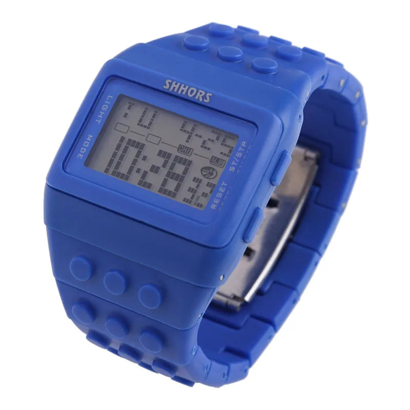 Reloj LED de Bloques - Estilo Constructor Retro Unisex
