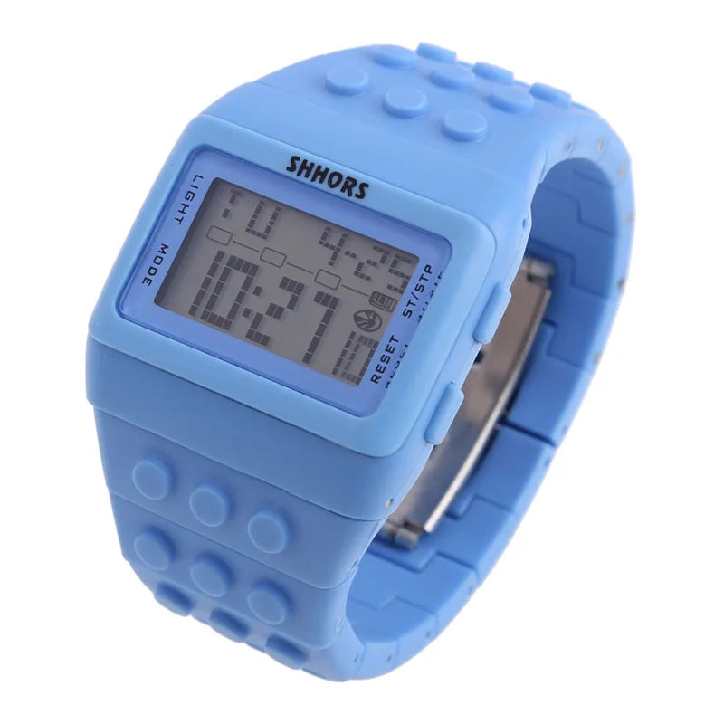 Reloj LED de Bloques - Estilo Constructor Retro Unisex
