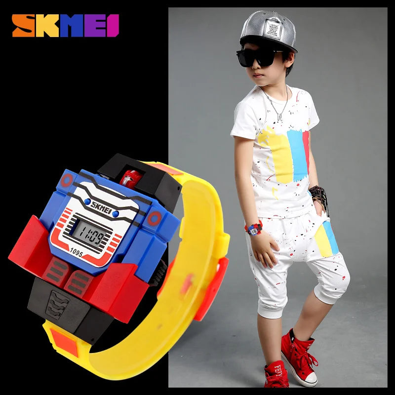 Reloj Transformer Robot - Juguete Retro Digital Infantil