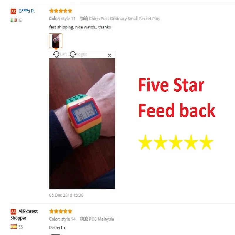 Reloj LED de Bloques - Estilo Constructor Retro Unisex
