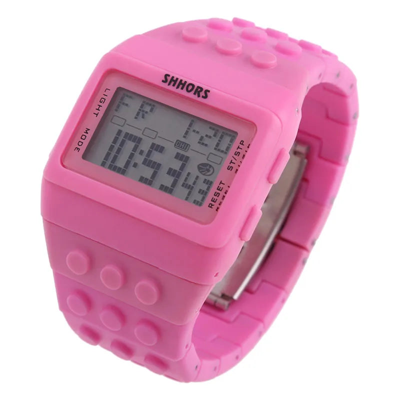 Reloj LED de Bloques - Estilo Constructor Retro Unisex