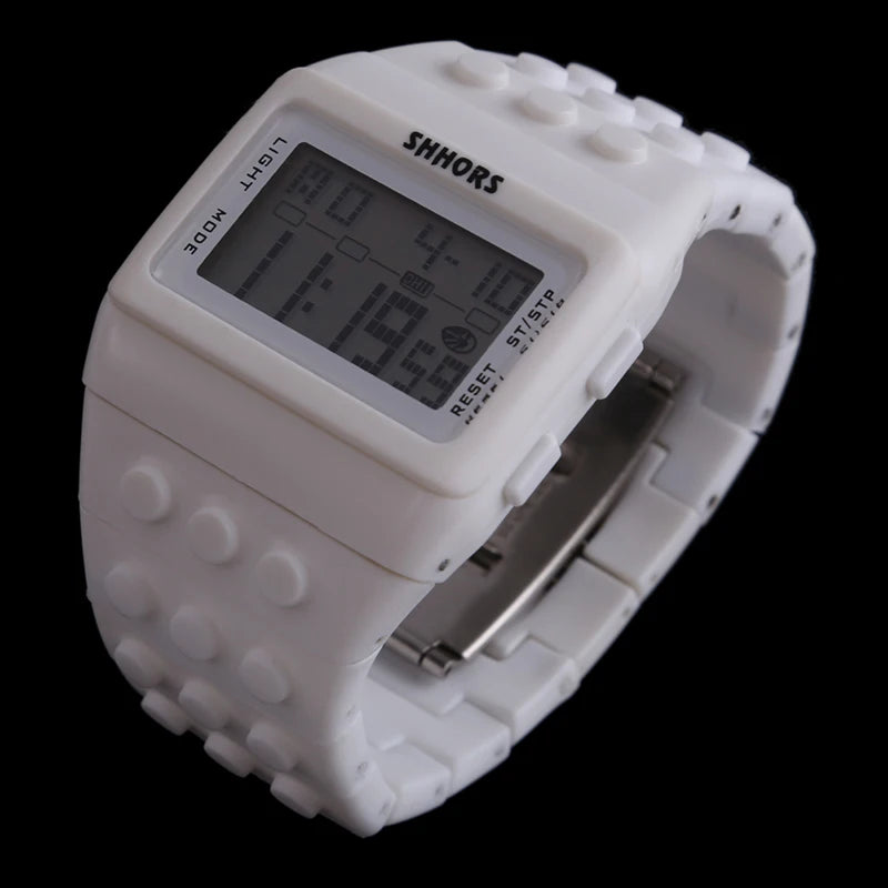 Reloj LED de Bloques - Estilo Constructor Retro Unisex