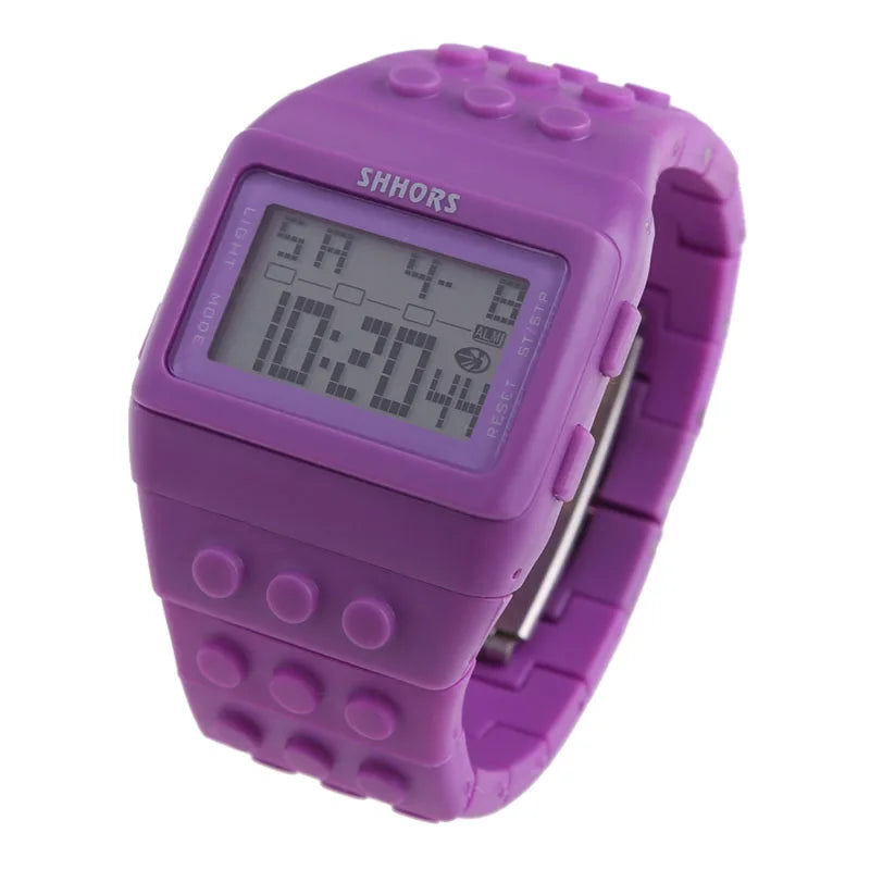 Reloj LED de Bloques - Estilo Constructor Retro Unisex