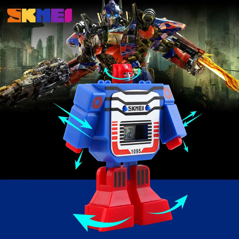 Reloj Transformer Robot - Juguete Retro Digital Infantil