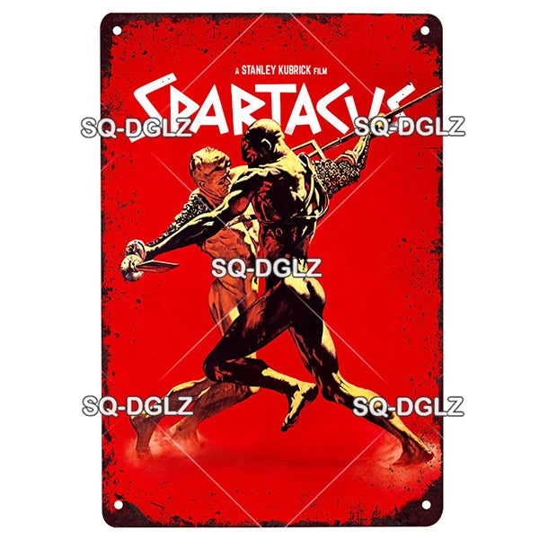 Letrero Metálico Vintage de Películas - Placa Decorativa Retro 20x30cm