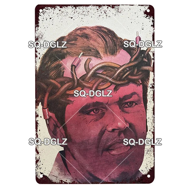 Letrero Metálico Vintage de Películas - Placa Decorativa Retro 20x30cm