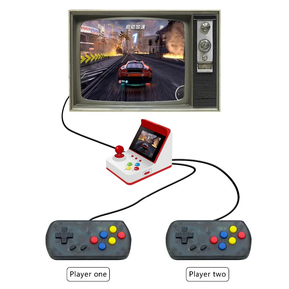 Mini Consola Arcade Retro POWKIDDY A6 - 360 Juegos Clásicos 8-Bit
