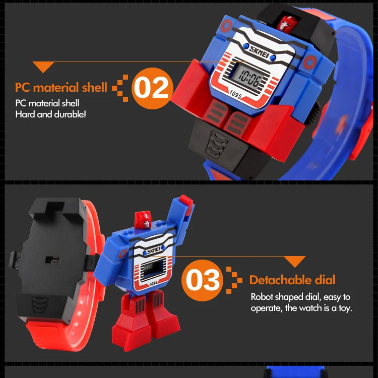 Reloj Transformer Robot - Juguete Retro Digital Infantil