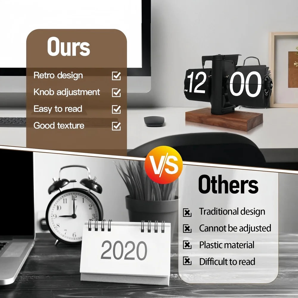 Reloj de Aleta Vintage - Flip Clock Retro