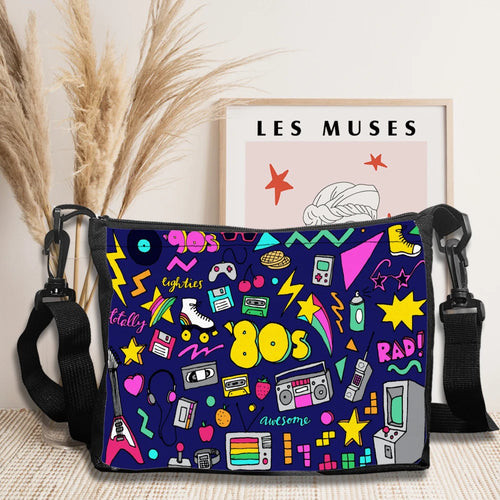 Bolso Bandolera Retro Cassette - Diseño Geométrico Vintage Unisex