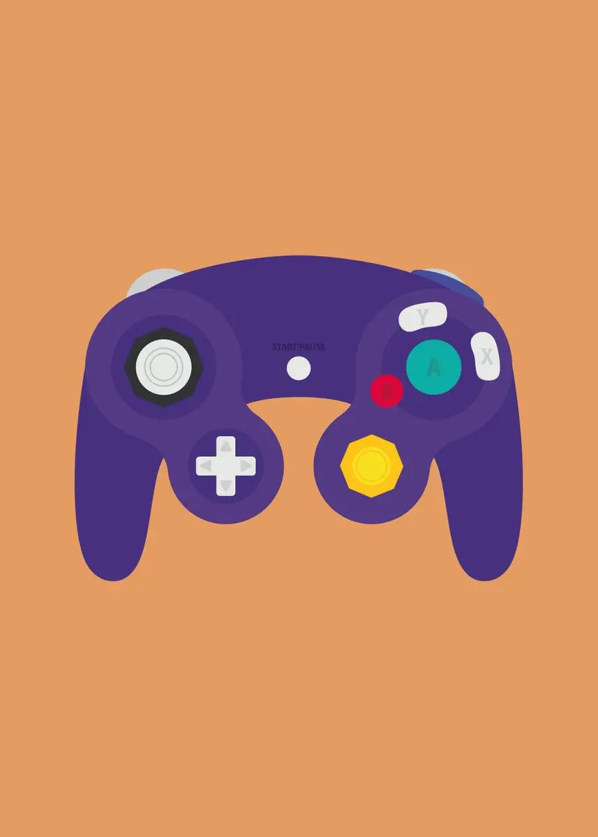 Póster Controles de Videojuegos Retro - Cuadro Decorativo Gamer