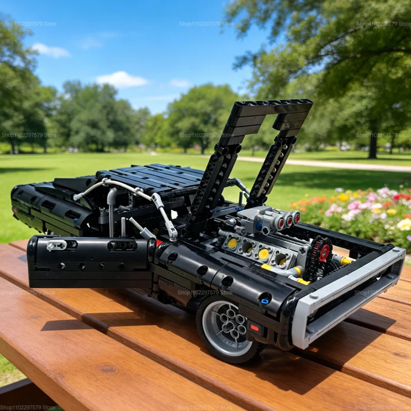 Auto de Carreras Tecnologico 1077 Piezas - Bloques MOC Retro