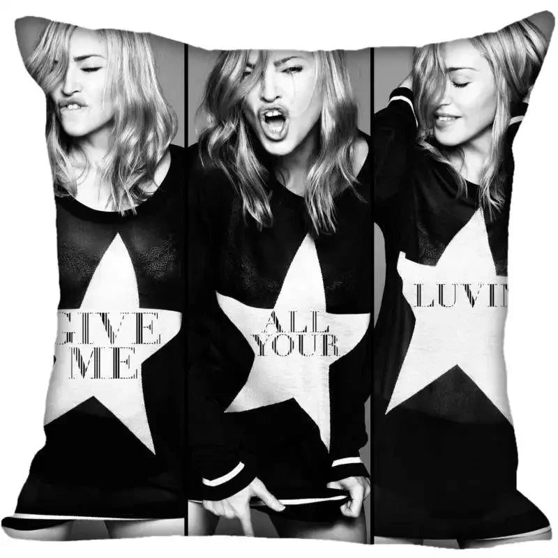 Funda de Almohada Decorativa Madonna - Pop Star Retro 80s