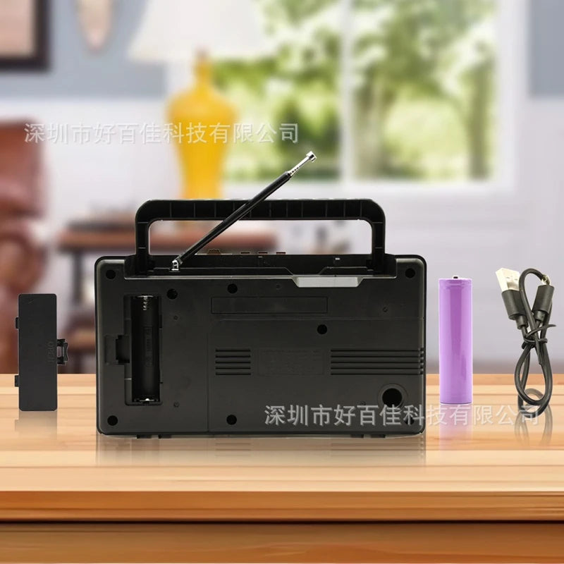 Portable Retro AM/FM/SW 3-band Radio Receiver Wireless Stereo Bluetooth Speakers Charging U Disk Card Radio With Colourful