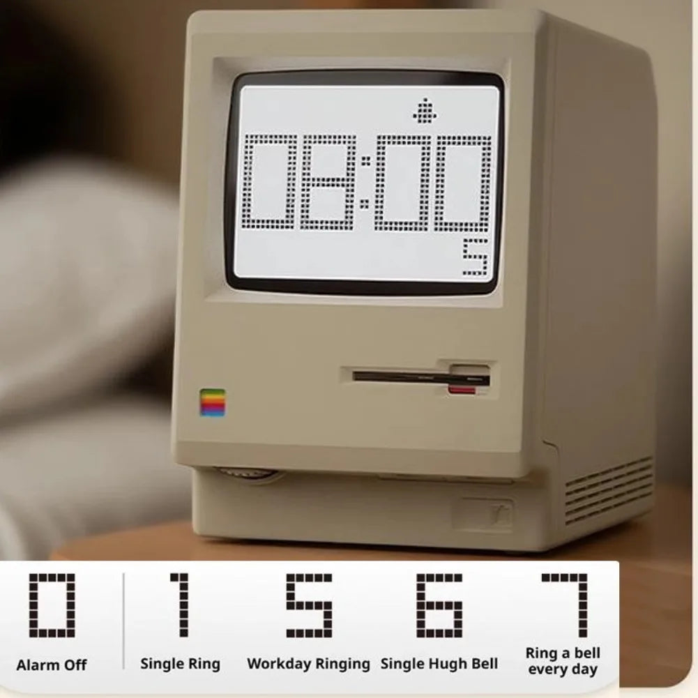 Reloj Retro Maclock - Alarma Digital Estilo Vintage