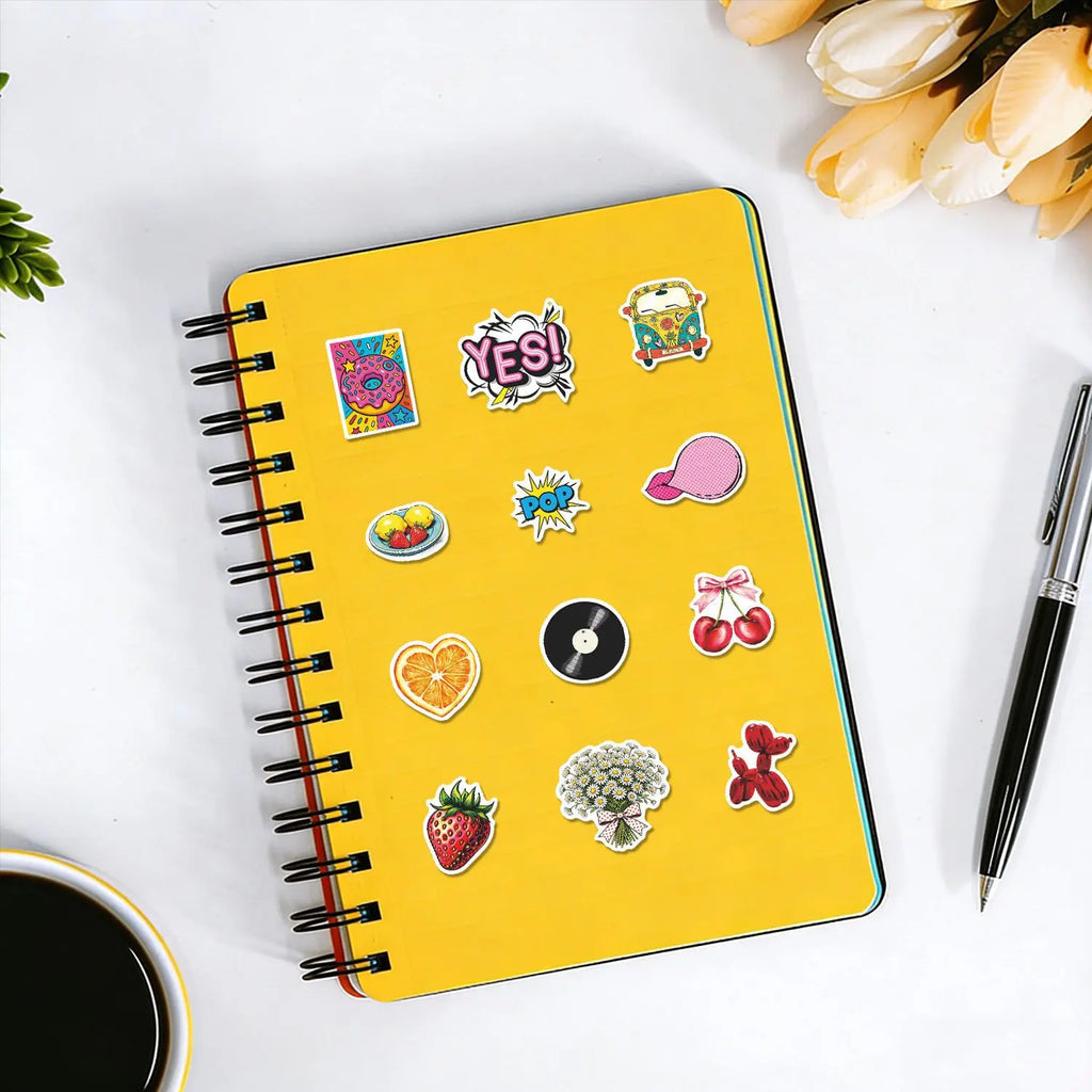 50Pcs 50PCS Retro 80s Woman Stickers  Decals For Phone Laptop Suitcase Notebook Skateboard Waterproof Stickers