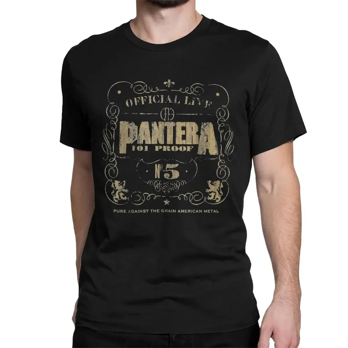 Camiseta Pantera Póster - Heavy Metal Band Oversize Algodón