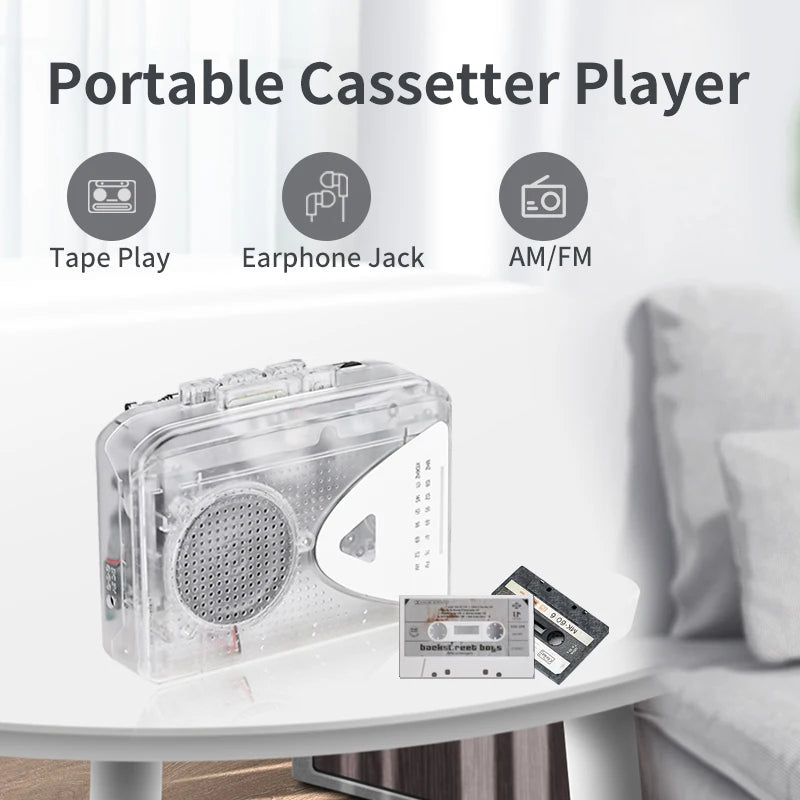 Reproductor de Cassettes Walkman Portátil - Radio AM/FM Retro