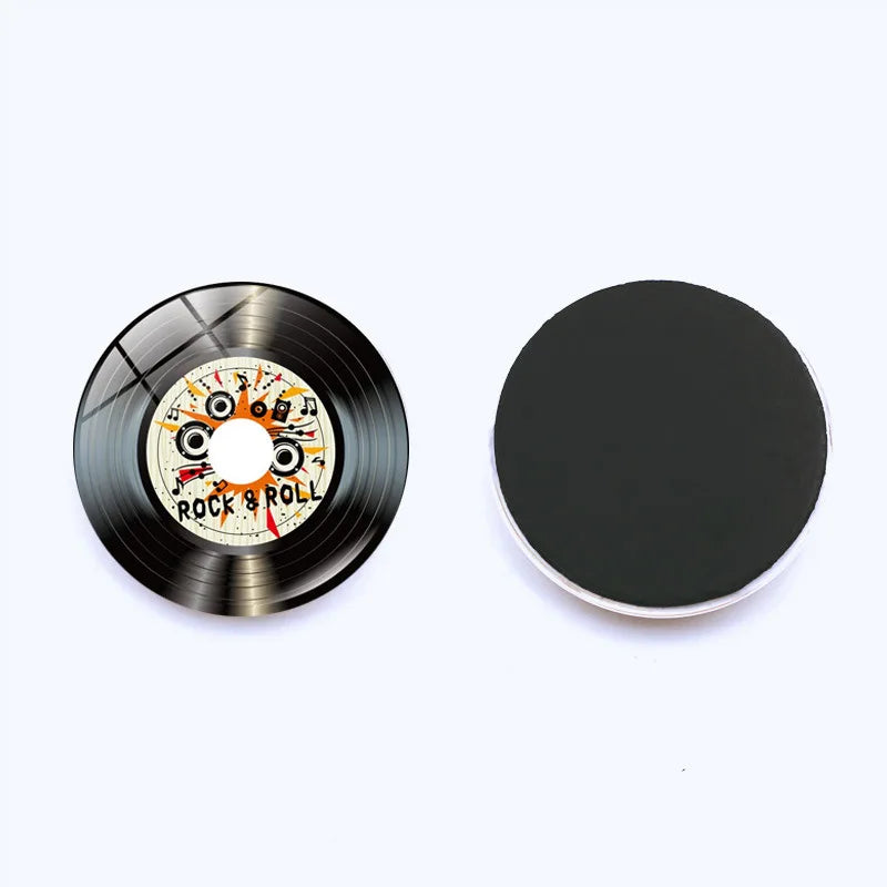 Imanes Retro de Vinilo Musical - Set x6 Decorativos