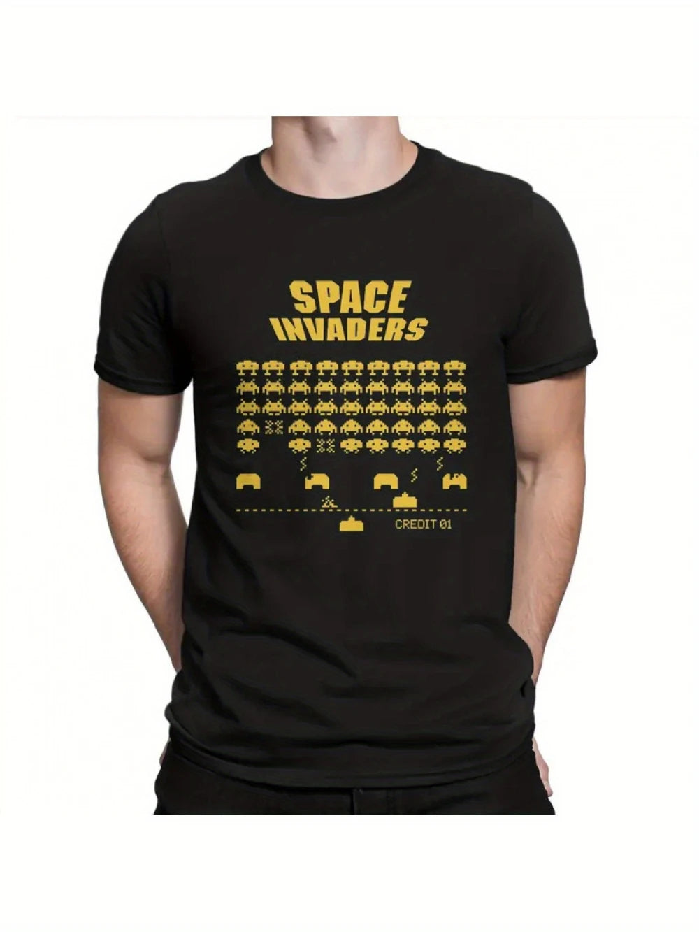 Camiseta Retro Space Invaders - Arcade Clásico Algodón 100%
