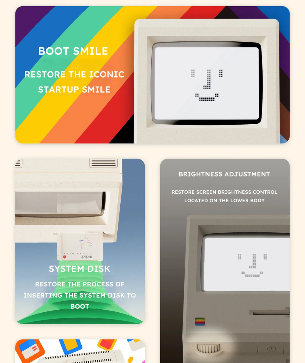 Reloj Alarma Retro Macintosh - Decoración de Escritorio