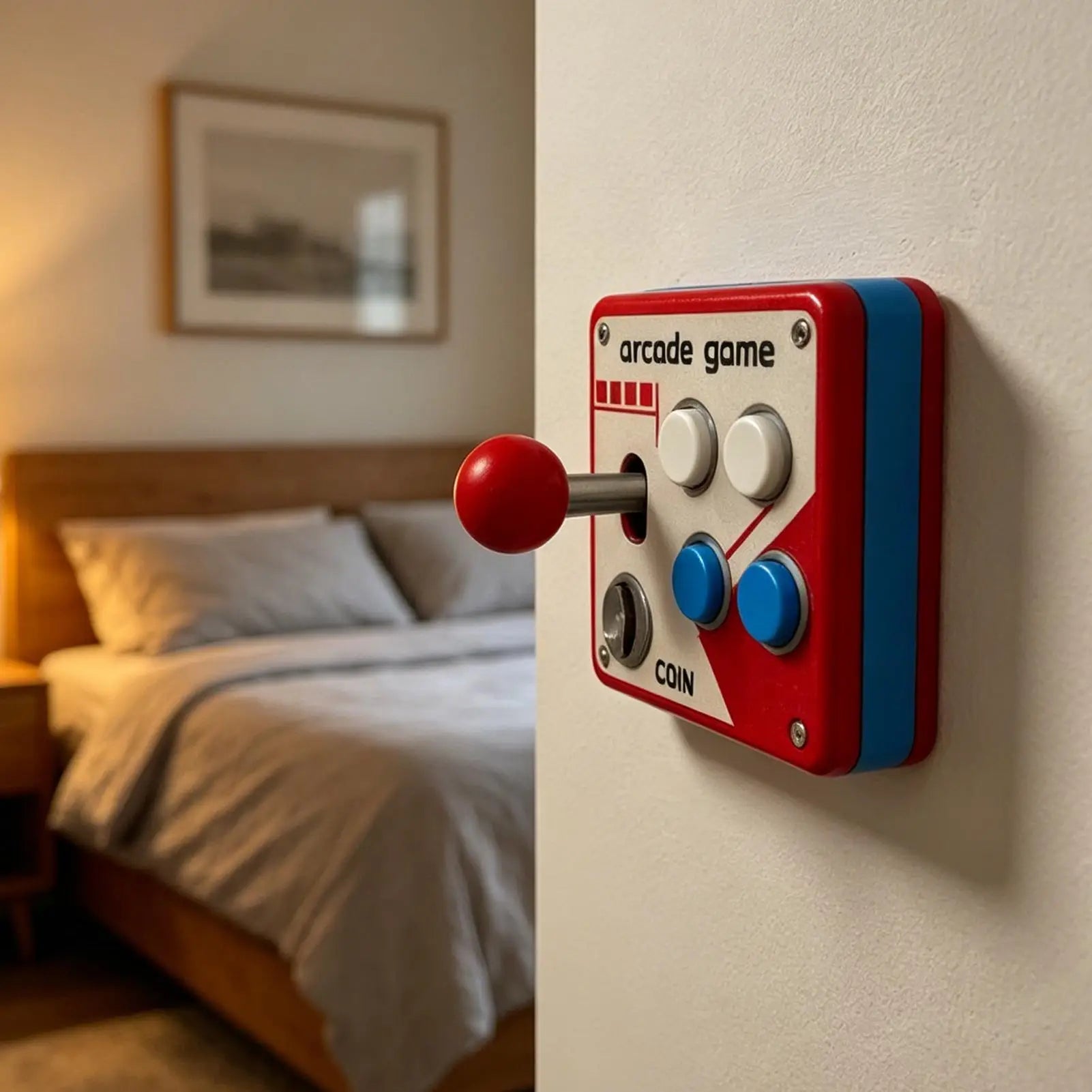 Tapa de Interruptor Arcade Retro - Decoración Gamer
