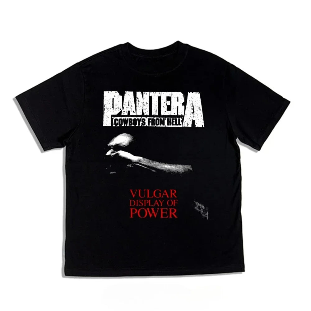 Camiseta Pantera Póster - Heavy Metal Band Oversize Algodón