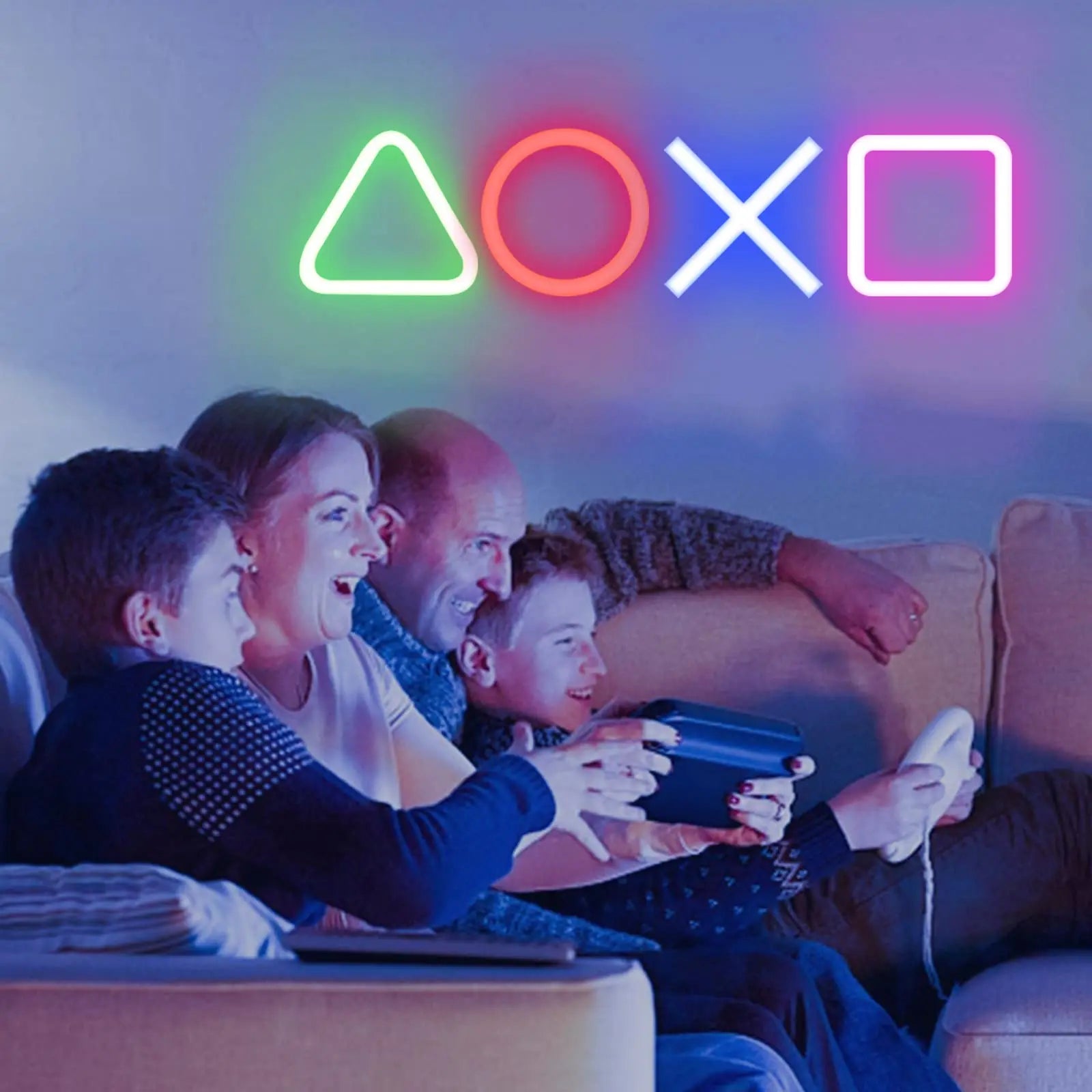 Letrero Neón Retro PS4 - Luz Decorativa Gamer