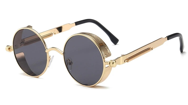 Gafas de Sol Steampunk Redondas Metal - Estilo Retro Industrial