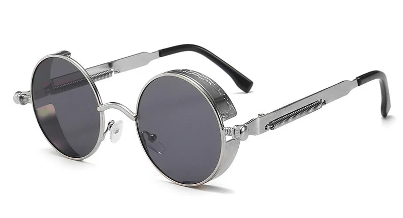 Gafas de Sol Steampunk Redondas Metal - Estilo Retro Industrial