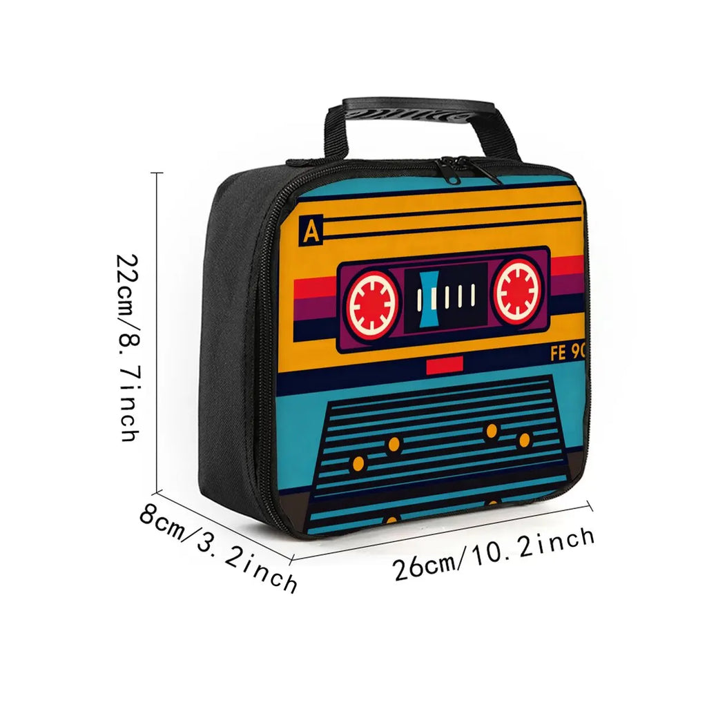 Lonchera Retro Cassette - Bolsa Térmica Diseño Vintage 2D