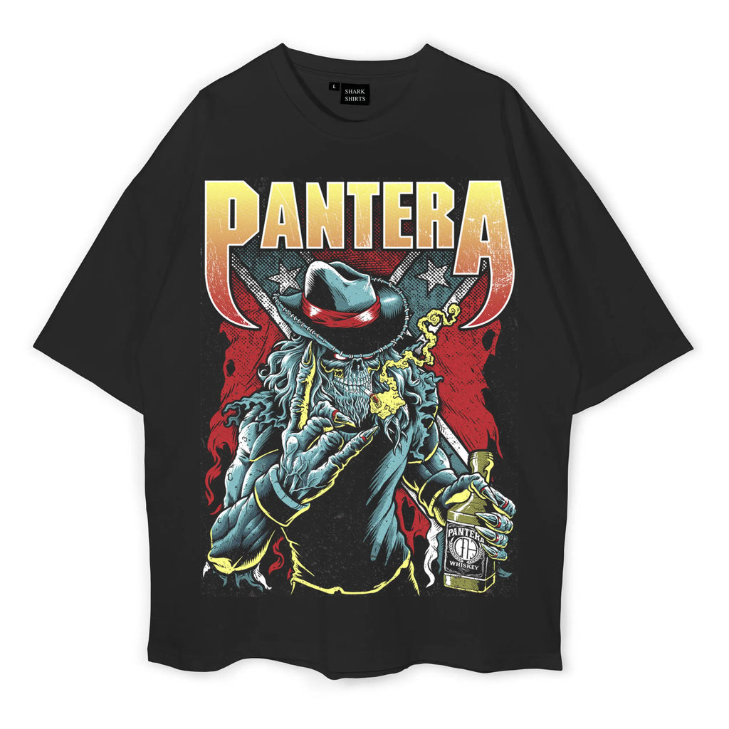 Camiseta Pantera Póster - Heavy Metal Band Oversize Algodón
