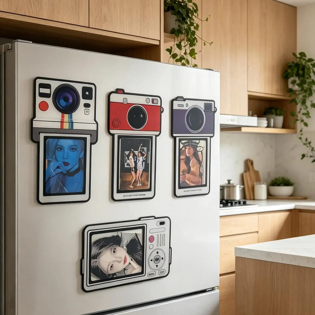 Imán Retro Cámara Instantánea - Decoración Vintage para Nevera