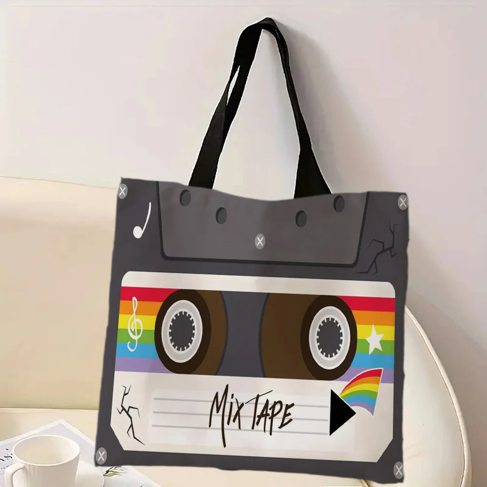 Bolso Tote Retro Cassette - Bolsa Grande Vintage
