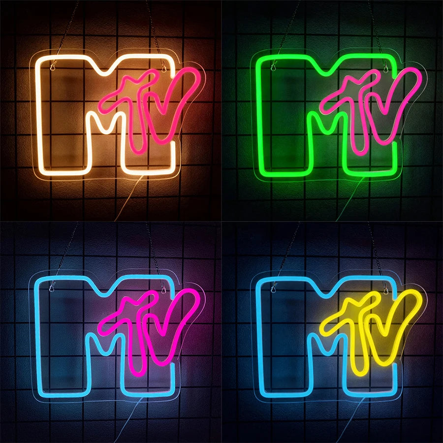 Letrero Neón LED Musical - Decoración Retro