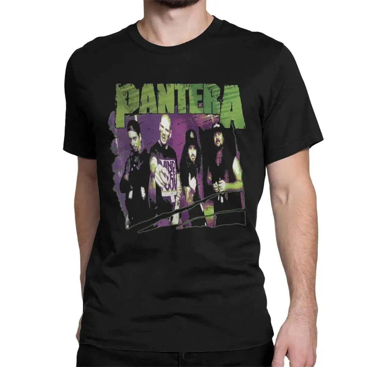Camiseta Pantera Póster - Heavy Metal Band Oversize Algodón
