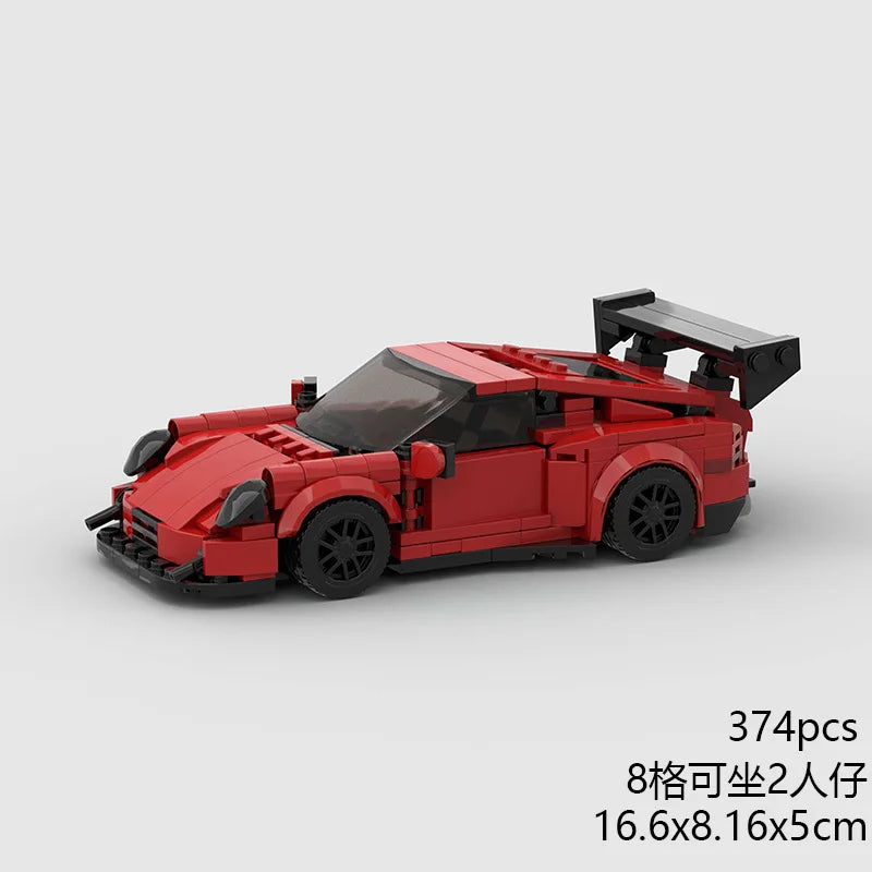Auto Campeón MOC Rally - Bloques de Construcción Super Car Retro