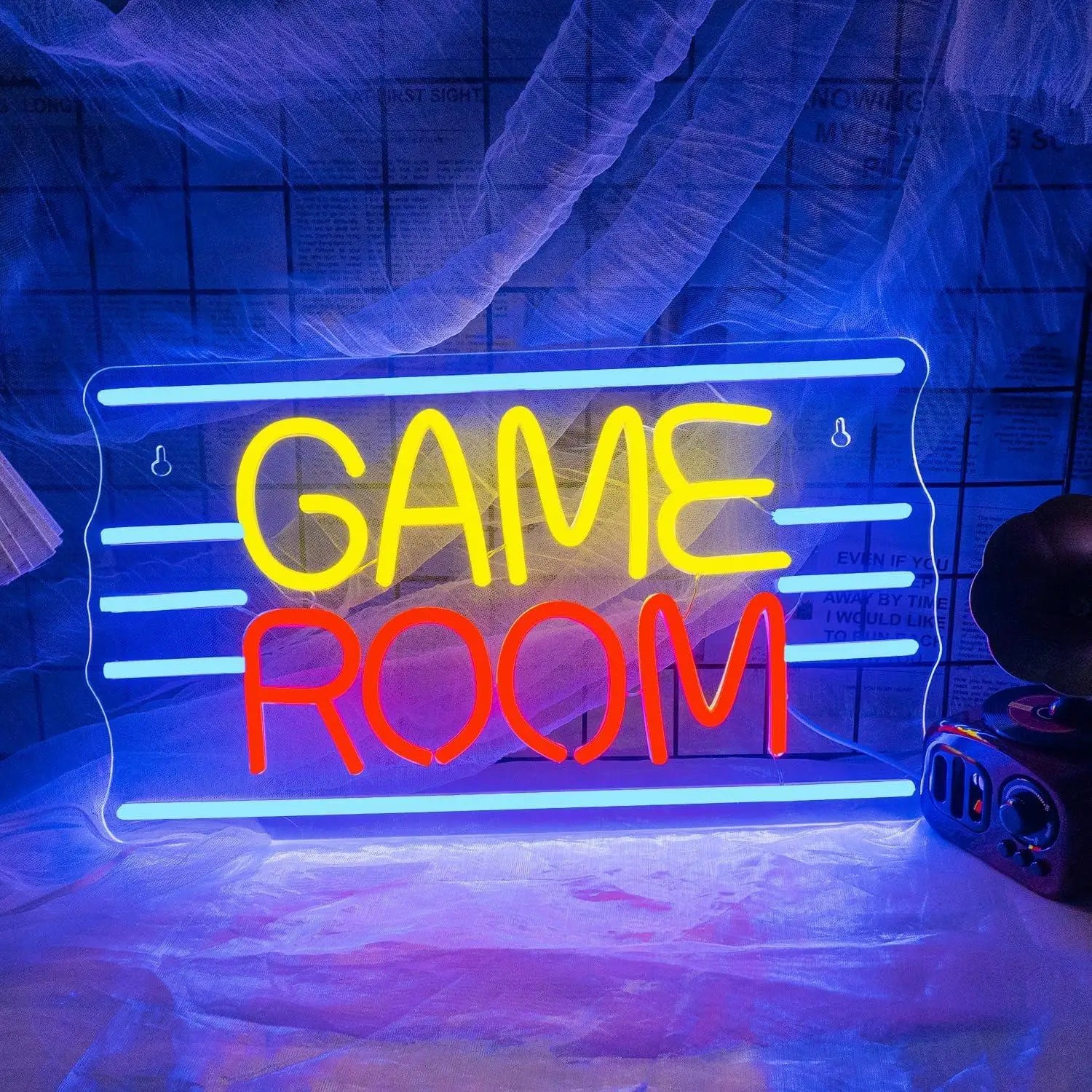 Letrero LED Neón Game Room Retro - Decoración Arcade Gamer
