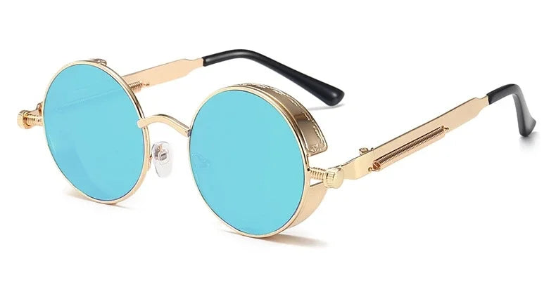 Gafas de Sol Steampunk Redondas Metal - Estilo Retro Industrial
