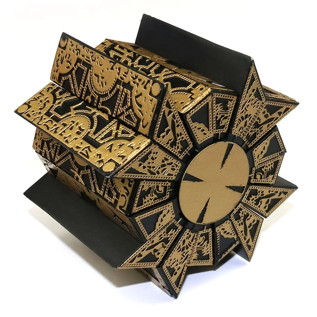 Puzzle Box Functional, Puzzle Cube Detachable - Lament Configuration with Base, Deformation Puzzle Lock Box Decoration