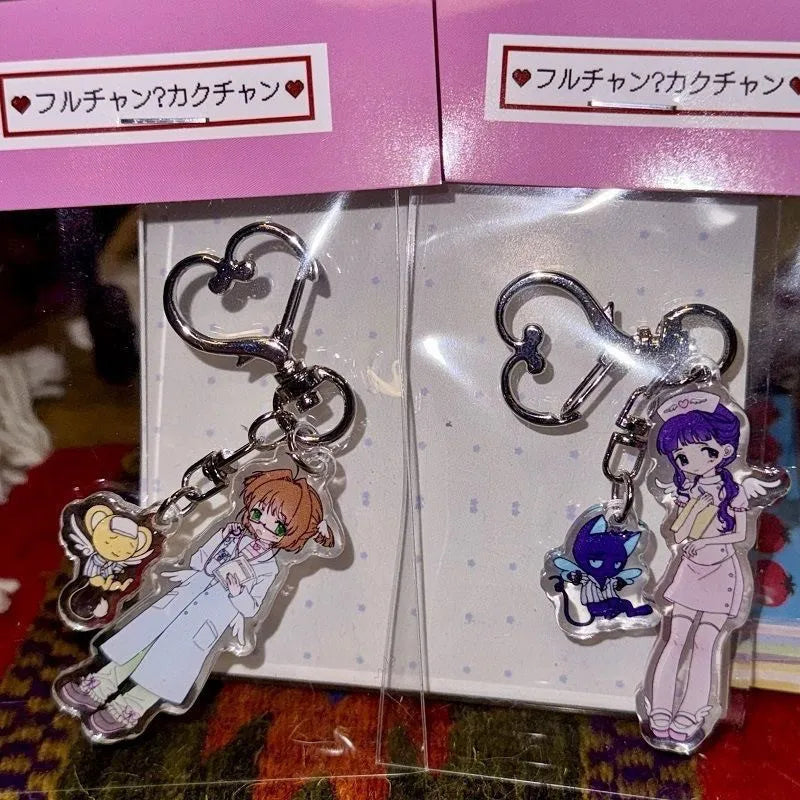 New Y2k Singer Girl Figurine Key Chain Project Anime Peripherals Cute Cartoon Originality Delicate Schoolbag Pendant Cute Gift