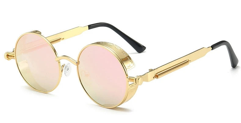 Gafas de Sol Steampunk Redondas Metal - Estilo Retro Industrial