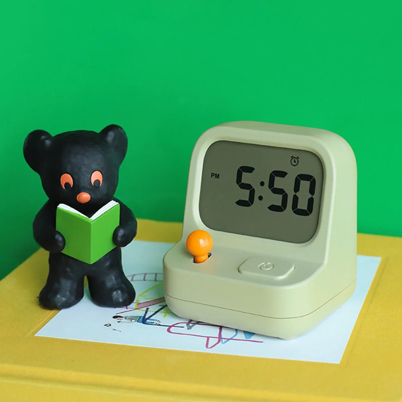 Reloj Despertador Digital Retro Cartoon - Diseño Vintage con USB